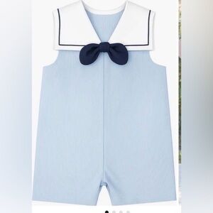 Florence Eiseman Blue and White Pincord Sailor Shortall